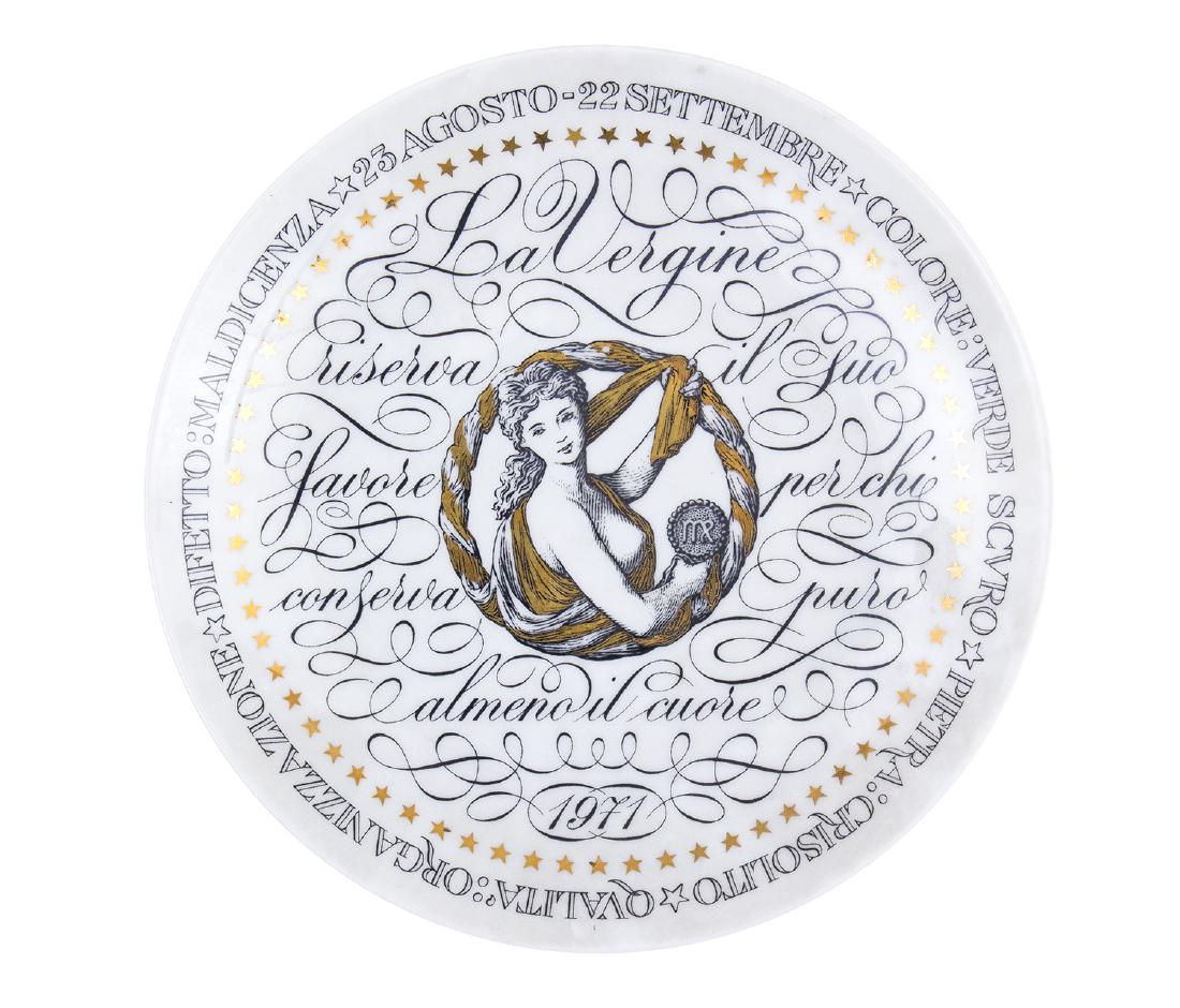 PIERO FORNASETTI -  â€œLa Vergineâ€ plate from the (1 of 3)