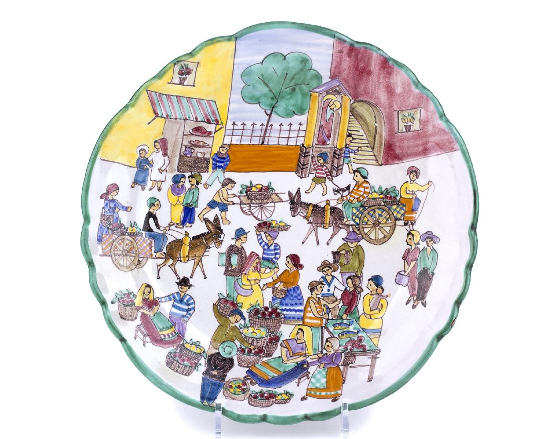 PINTO - VIETRI - Big Plate with peasants (1 of 2)