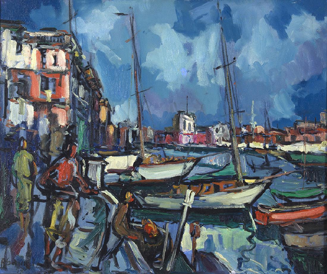 ACHILLE SDRUSCIA - Fiumicino - To the berth, 1957 (1 of 1)