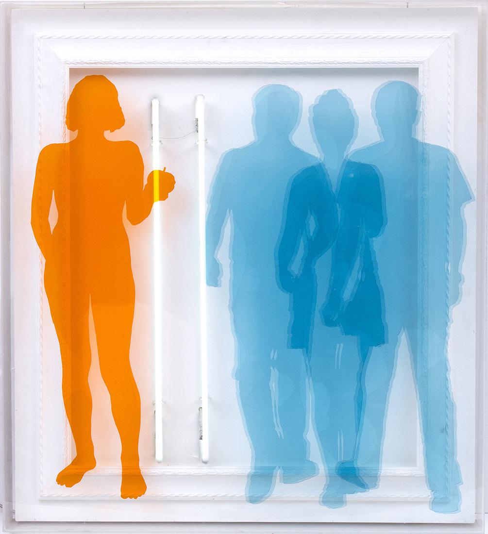 VINCENZO CECCATO - Hospitality - Over the threshold,: VINCENZO CECCATO Rome, 1943 Hospitality - Over the threshold, 2016 Plexiglass and neon, 100 x 100 cm On the back signed, title, date and dimension