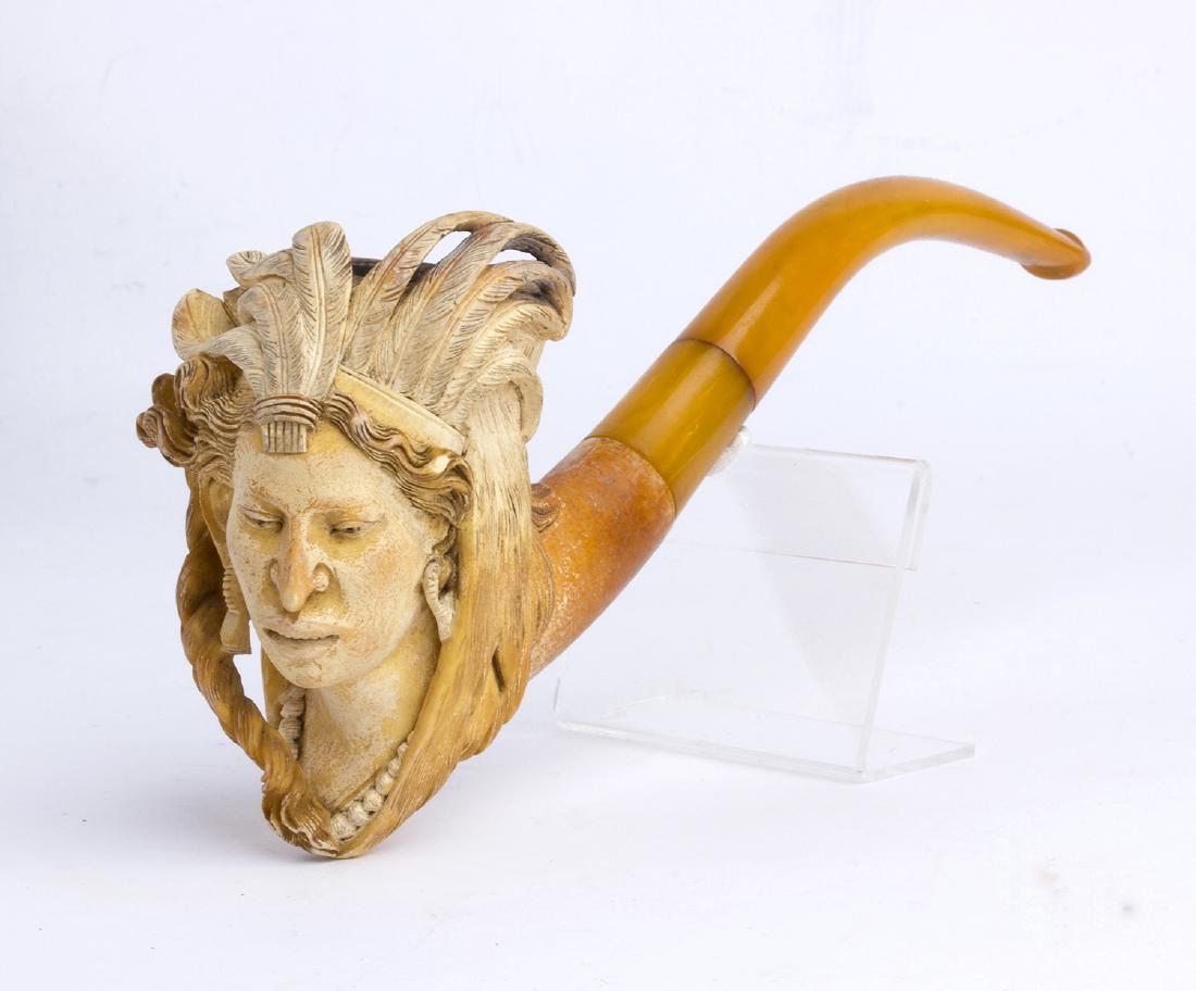 Meerschaum pipe; England, late 19th early 20th Century (1 of 2)