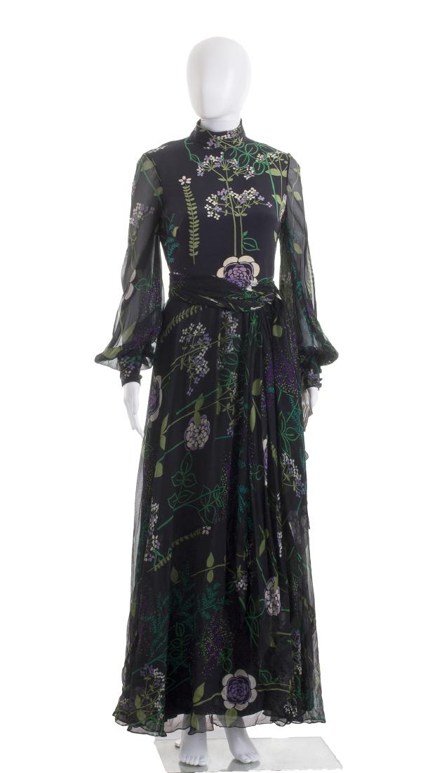 GERMANA MARUCELLI FLOREAL PATTERN DRESS Late 60s (1 of 5)