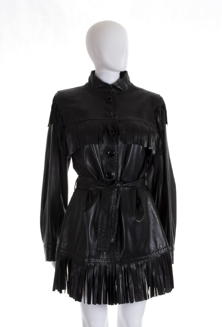 YVES SAINT LAURENT RIVE GAUCHE LEATHER JACKET Mid 90s (1 of 4)