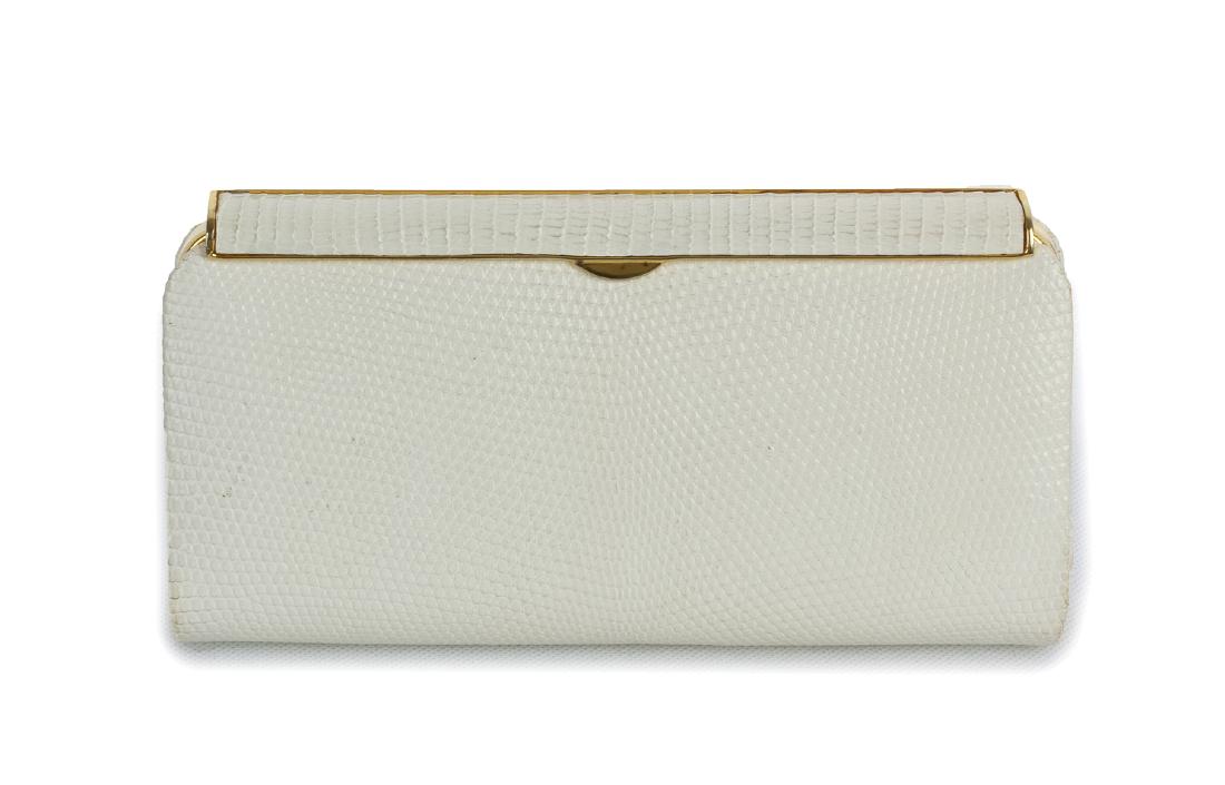 GUCCI WHITE LIZARD CLUTCH Early 80s (1 of 3)