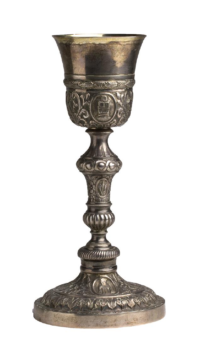 SOLID 833‰ SILVER CALYX - NAPLES, 1839-1872 (1 of 5)