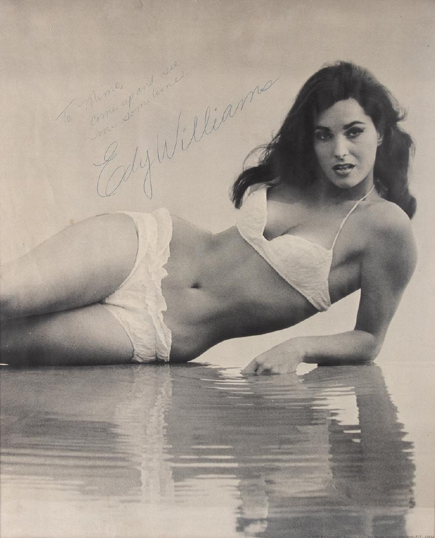 Edy Williams Salt Lake City 1942: Edy Williams Salt Lake City 1942 Print, 75 x 60 cm Autographed print dedicated â€œTo Mimmo come up and see me sometimesâ€, of the American actressfamous for the sci-fi series â€œAt the bord