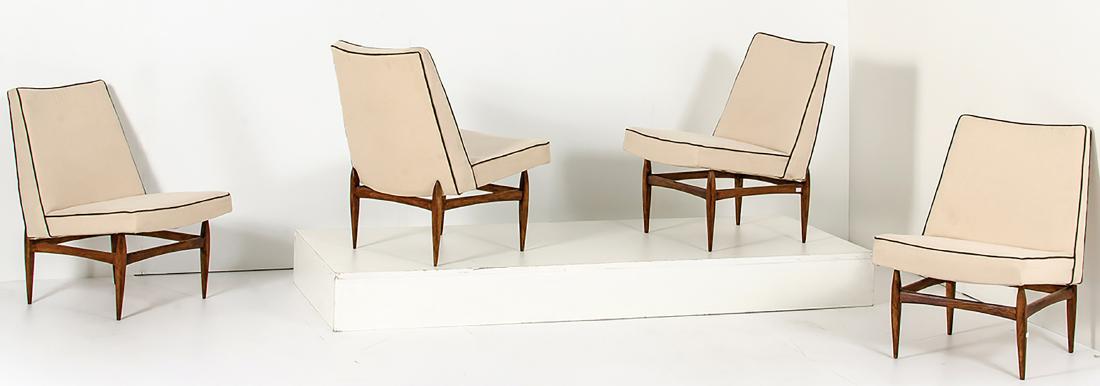 GIOVANNI BENZO - Four small armchairs in painted wood (1 of 1)