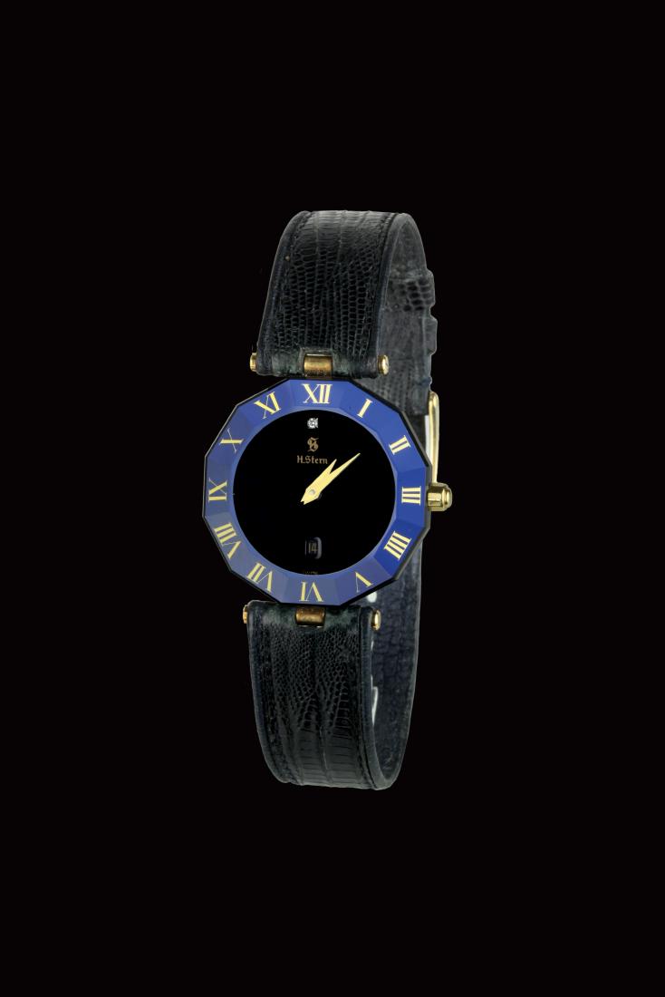H. STERN WRISTWATCH: H. Stern Wristwatch H.Stern wristwatch with one small round brilliant cut diamond. Total weight gr 23,31.