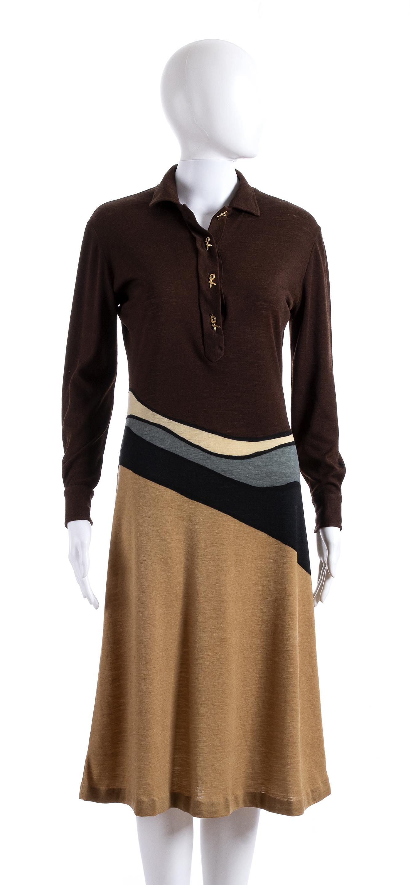 ROBERTA DI CAMERINO WOOL DRESS Early 70s (1 of 5)