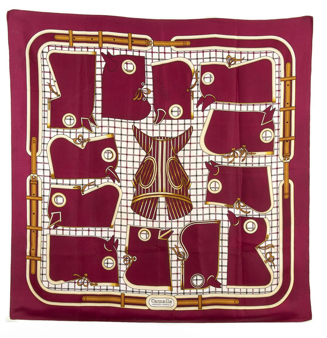 HERMES, â€˜CAMAILSâ€™ SILK SCARF 1974 (1 of 3)