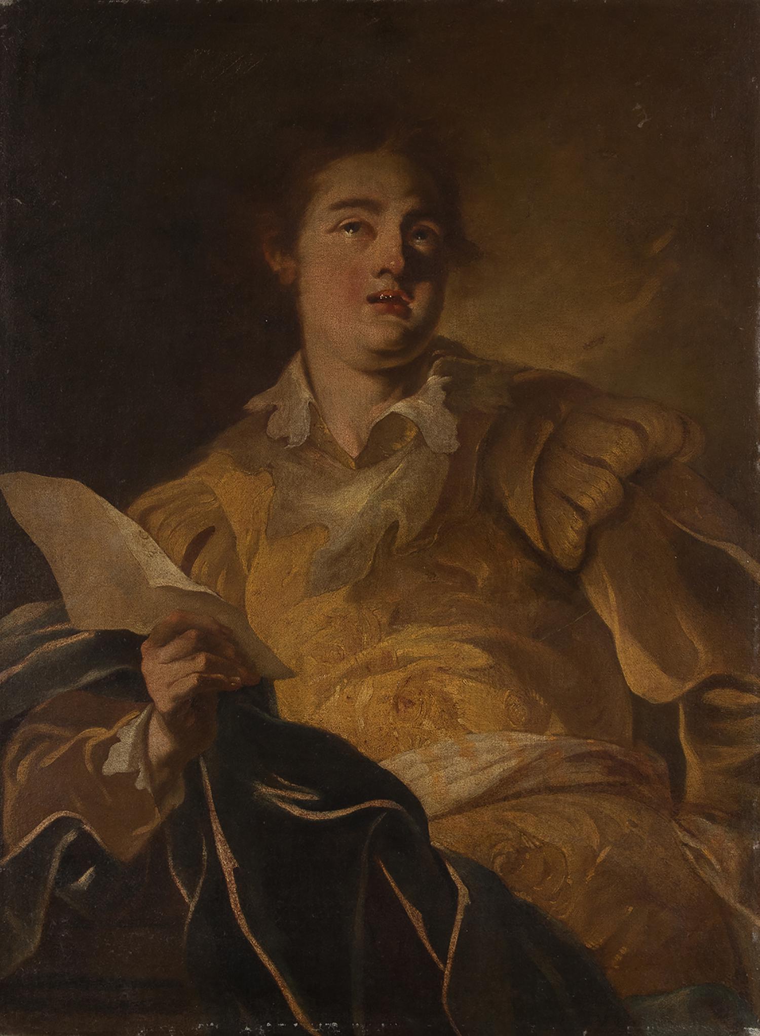 CLAUDE VIGNON (Tours, 1593 - Paris, 1670), ATTRIBUTED: CLAUDE VIGNON (Tours, 1593 - Paris, 1670), ATTRIBUTED TO Portrait of a singer Oil on canvas, cm. 106x79. Antique frame