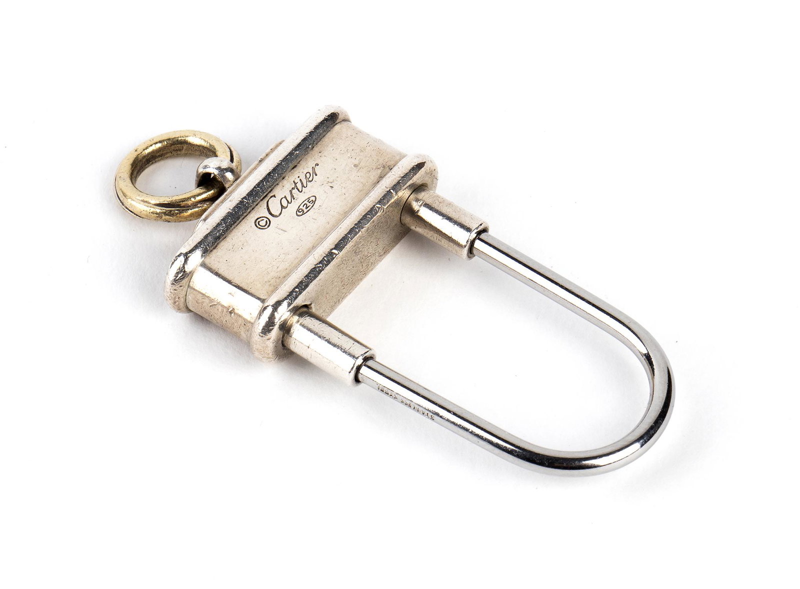CARTIER STERLING SILVER 925 PADLOCK KEYCHAIN 90s (1 of 2)