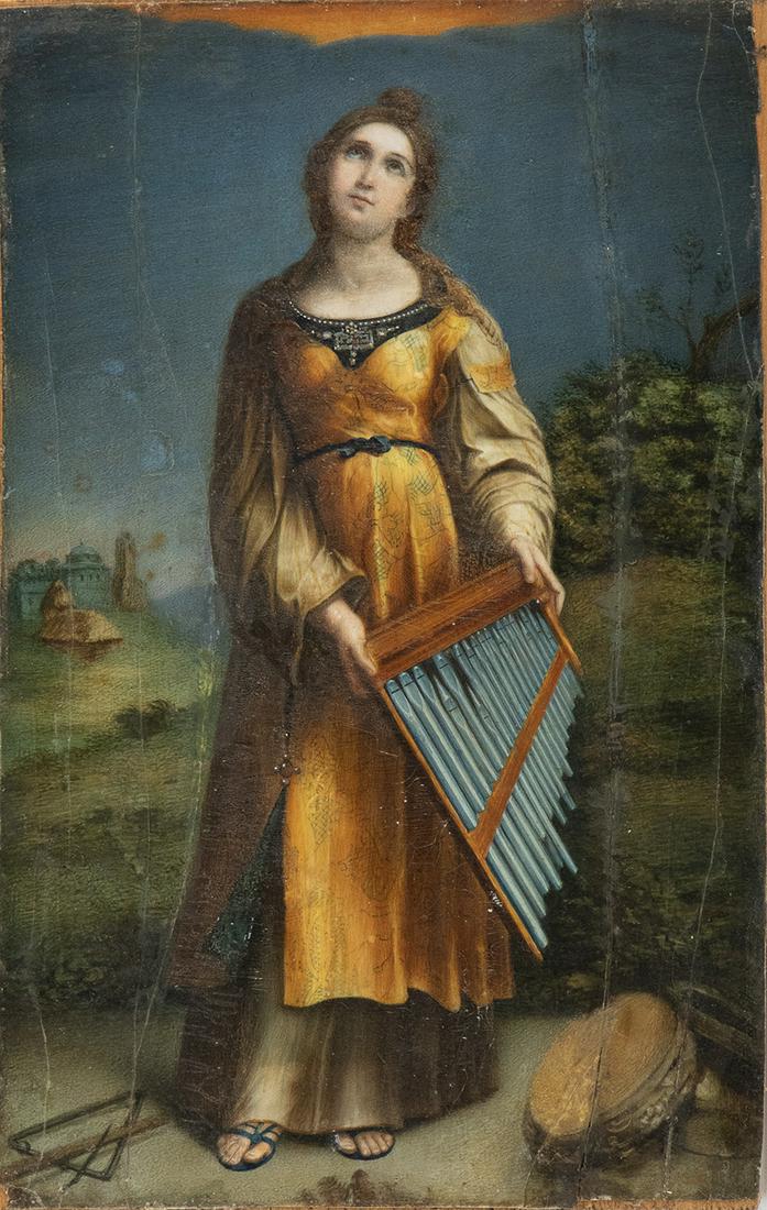 EMILIAN PAINTER, 17th CENTURY - Saint Cecily, copy (1 of 3)
