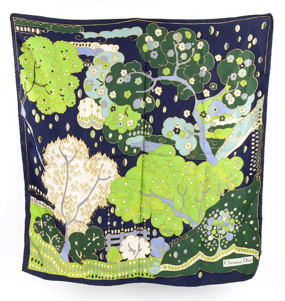 CHRISTIAN DIOR SILK SCARF  70s (1 of 5)