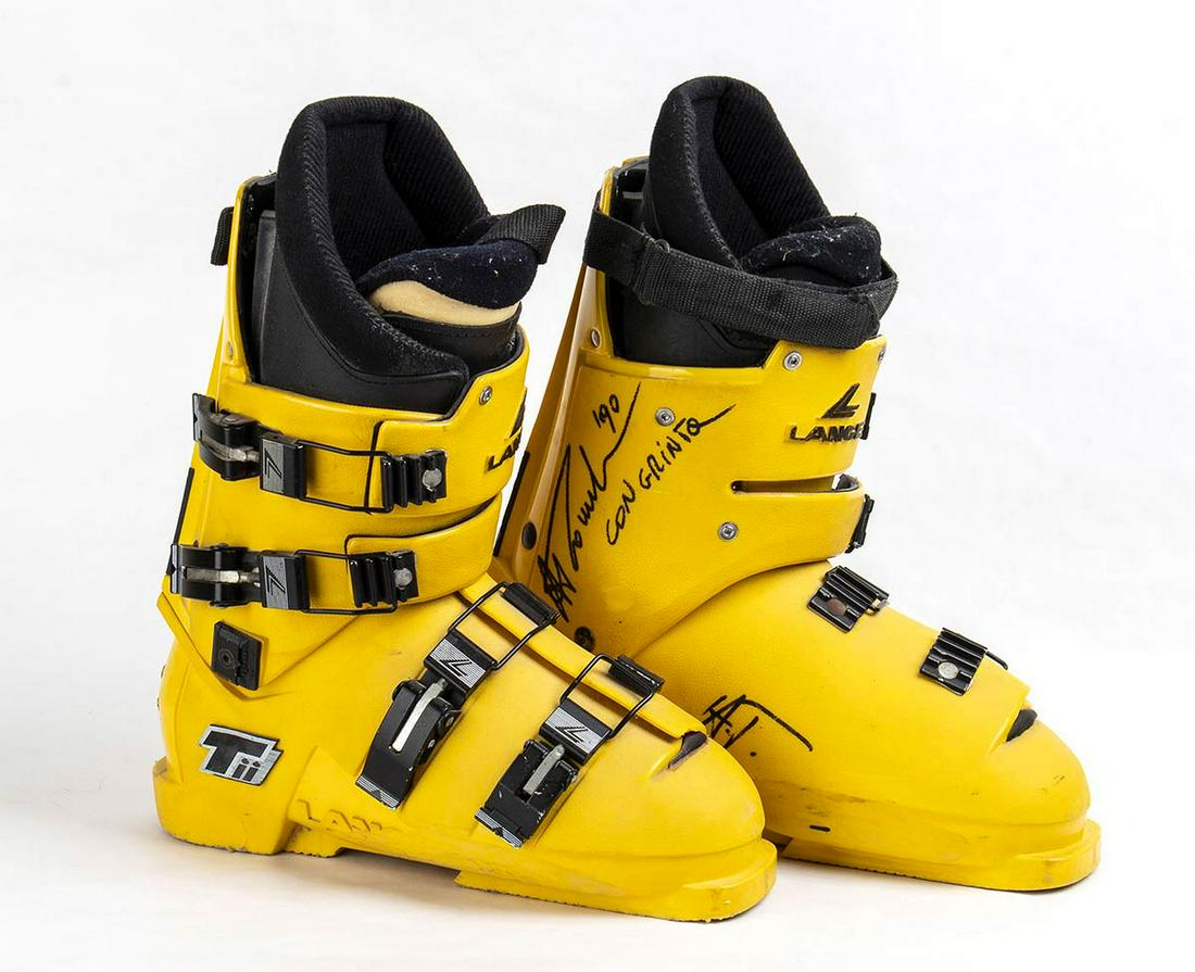 Tomba's ski boots, Calgary 1988 (1 of 3)