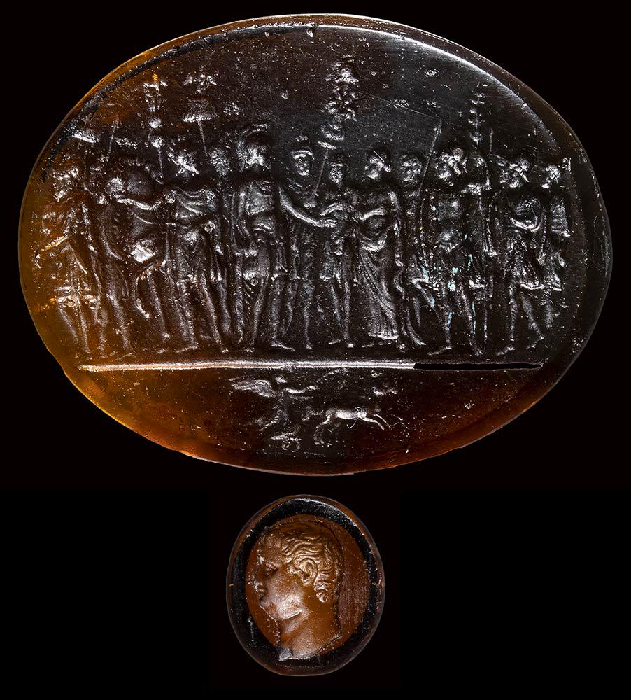 A lot of 2 neoclassical glass impressions. The dialogue (1 of 3)