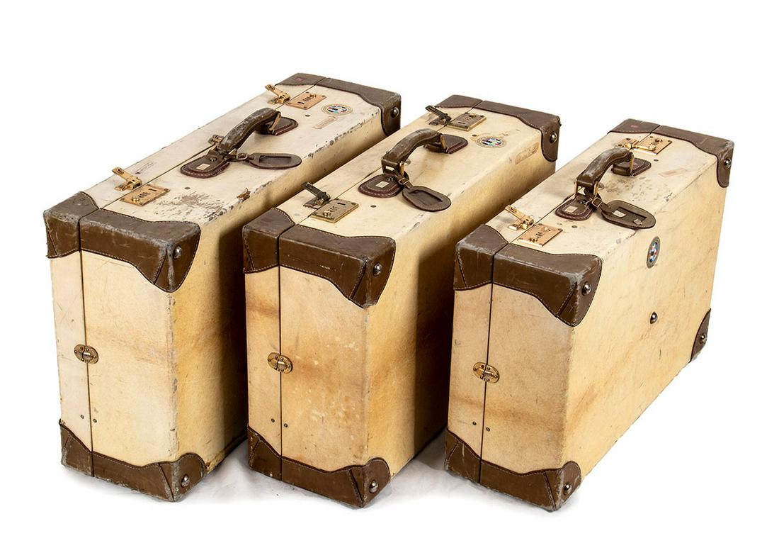 GUCCI 3 LEATHER HARD SUITCASES 70s (1 of 6)