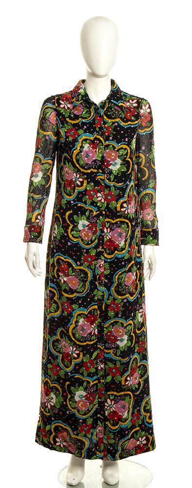 VALDITEVERE  MAXI SILK CREPE DRESS  70s (1 of 5)