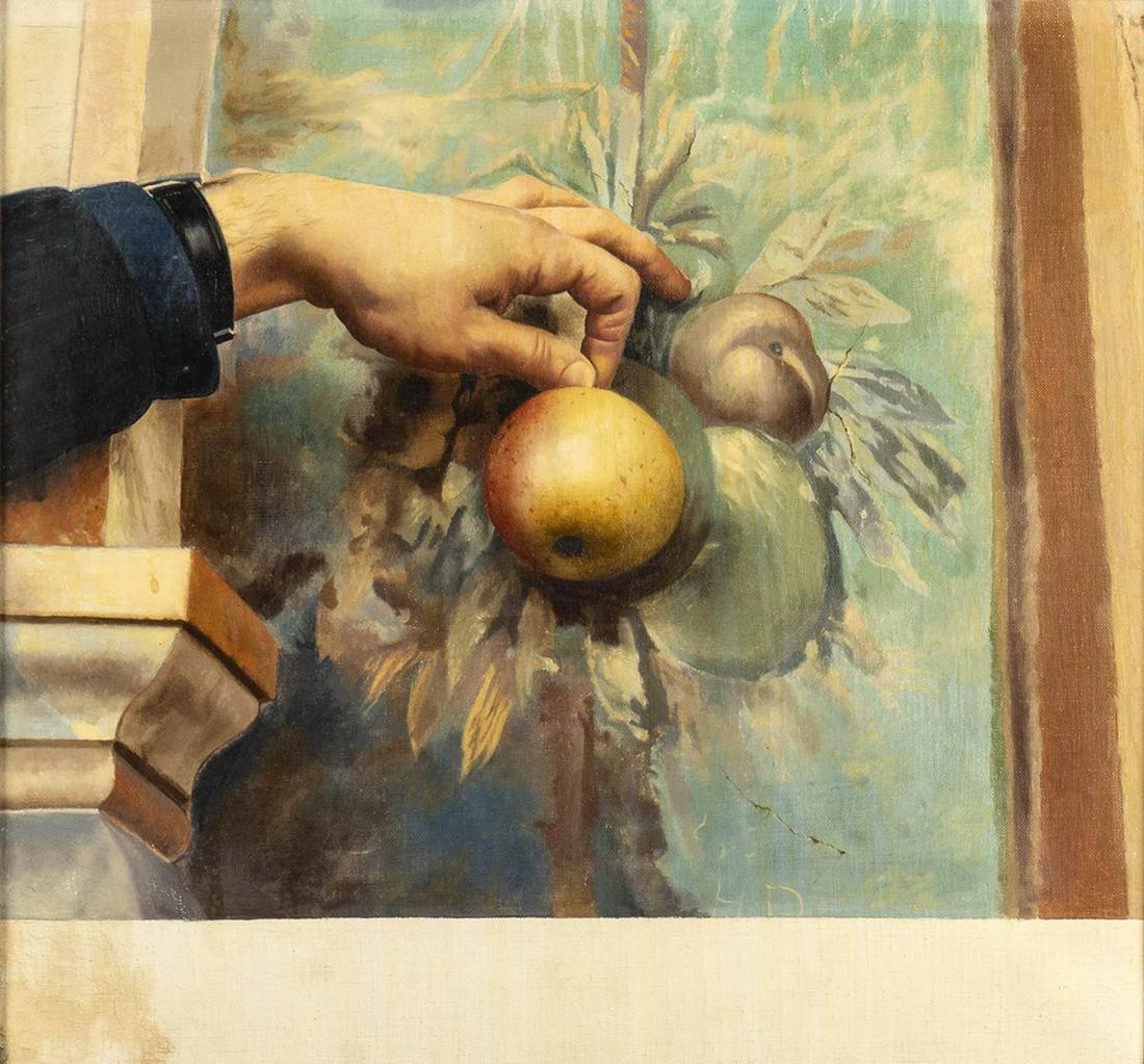 CARLO MARIA MARIANI (Roma, 1931): Ragionamenti Vaghi Et: CARLO MARIA MARIANI (Roma, 1931) Ragionamenti Vaghi Et Dilectevoli, Loggie di Raffaello, 1974 Oil on canvas, 40,5 x 43 cm Titled, signed and dated on the back: "Ragionamenti Vaghi Et Dilectevoli, Logg