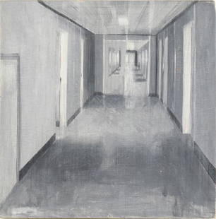 LUCA PANCRAZZI (Figline Valarno, 1961): Interior: LUCA PANCRAZZI (Figline Valarno, 1961) Interior Acrylic on wood, 20 x 20 cm On the back stamp “LUCA PANCRAZZI, 130” in which is written “indivisible n. 130 and n. 131”, lower a