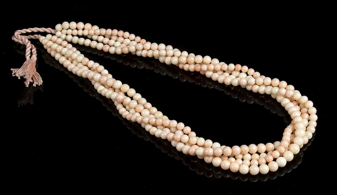 4 pink coral beads loose strands (1 of 2)