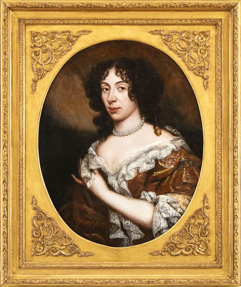 ROMAN SCHOOL, SECOND HALF OF 17th CENTURY Portrait of a gentlewoman with pearl necklace (1 of 1)