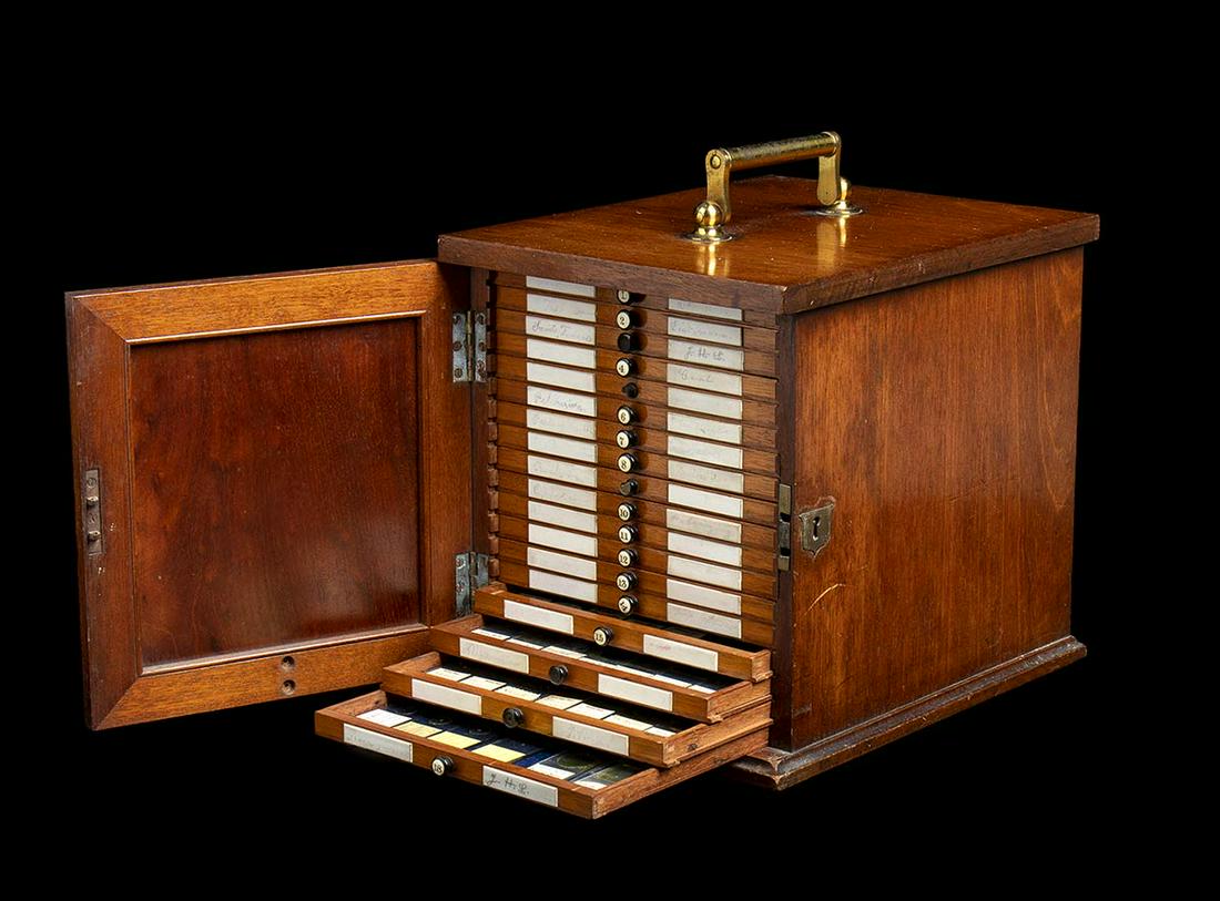 WOODEN CHEST OF SAMPLES (1 of 2)