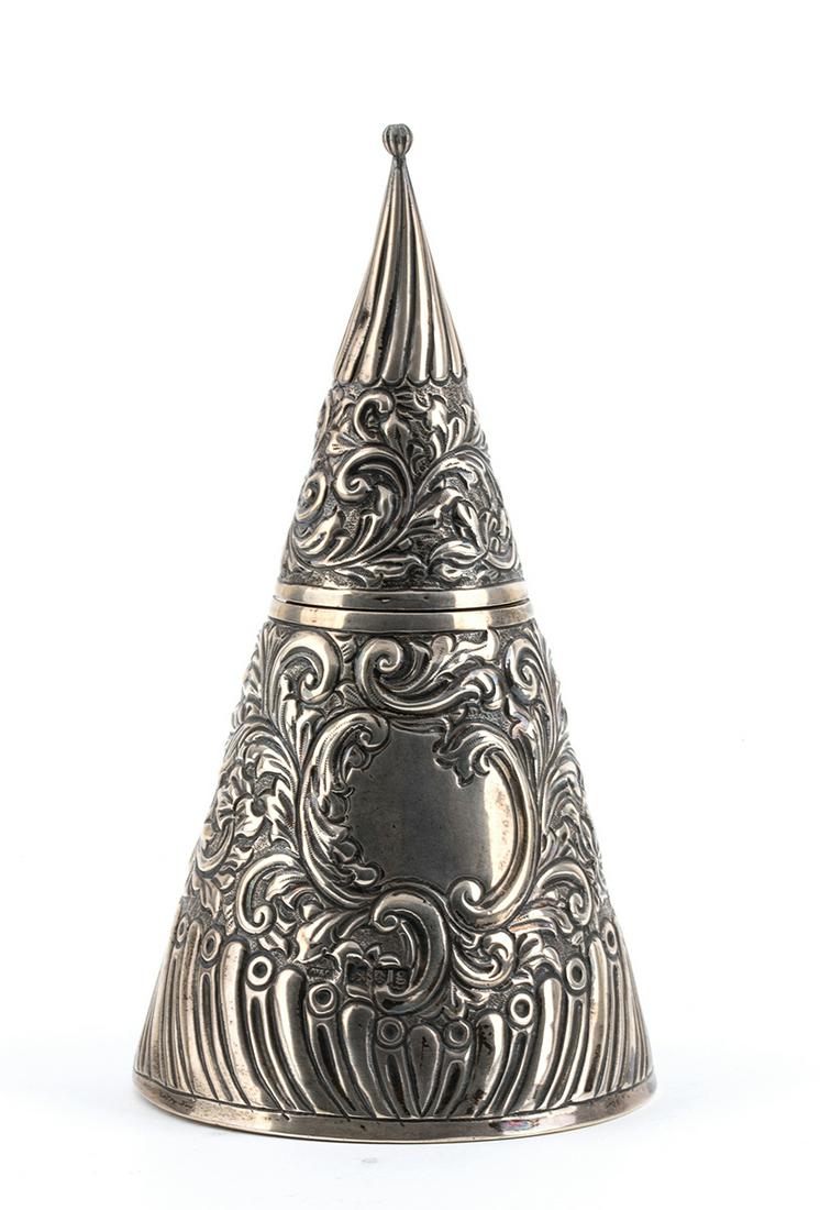 English sterling silver inkwell - London 1910, silversmith GREY & Co. (1 of 3)