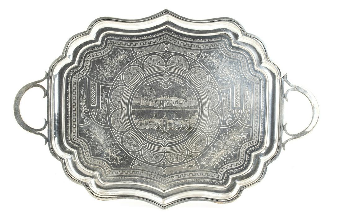 Russian silver tray - Moscow 1879 (1 of 3)