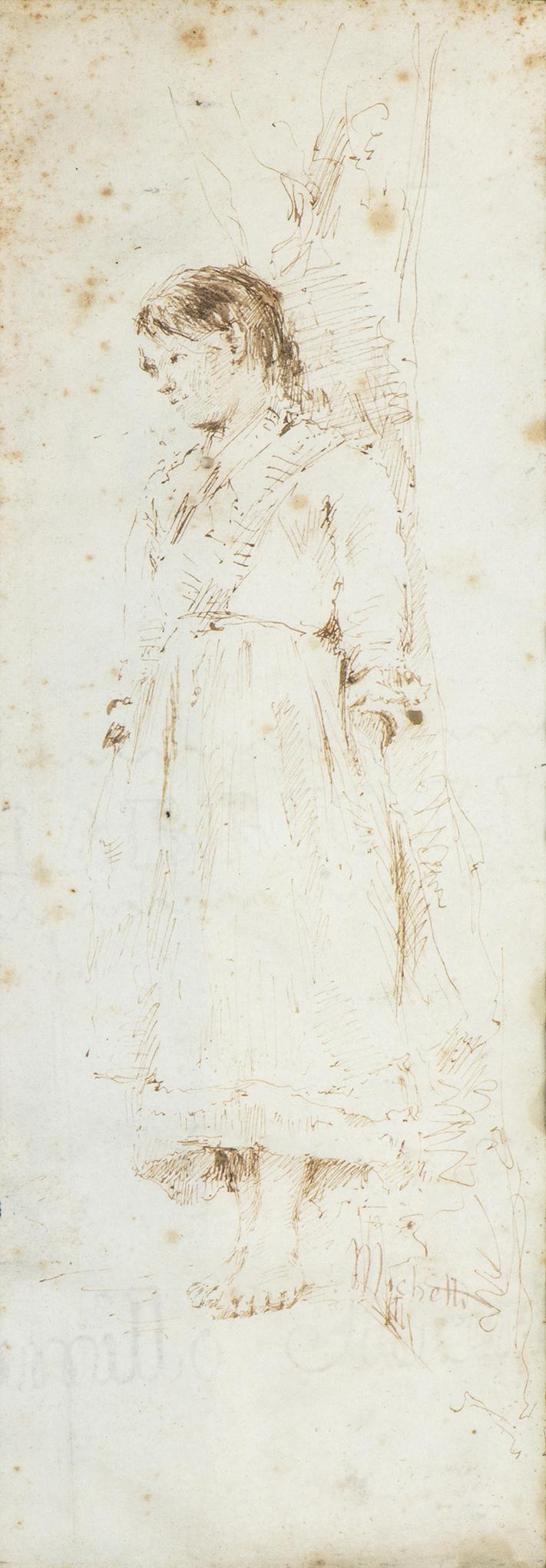 FRANCESCO PAOLO MICHETTI (Tocco da Casauria, 1851 - Francavilla al Mare, 1929): A young girl (1 of 1)