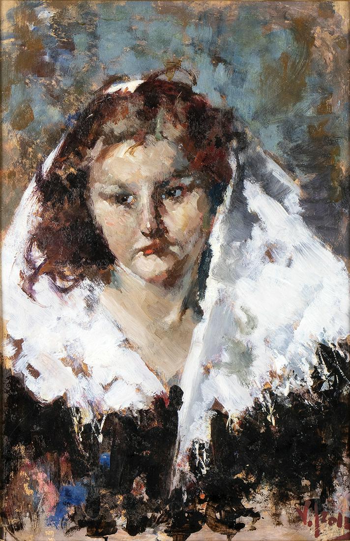 VINCENZO IROLLI (Naples, 1860 - 1949): Female half-bust (1 of 1)