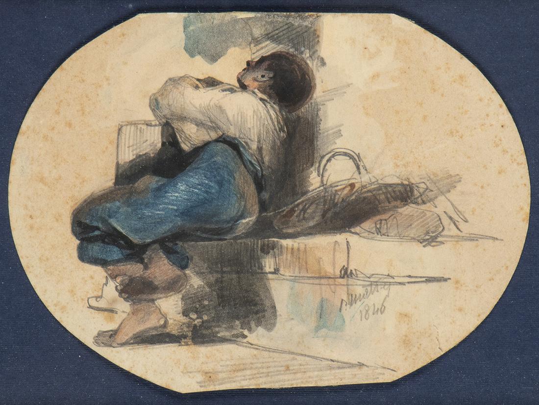 PASQUALE MATTEI (Formia, 1813 - Naples, 1879): The Rest, 1846 (1 of 1)