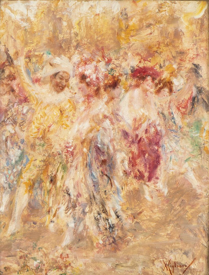 VINCENZO MIGLIARO (Naples, 1858 - 1938): Masquerade ball (1 of 1)