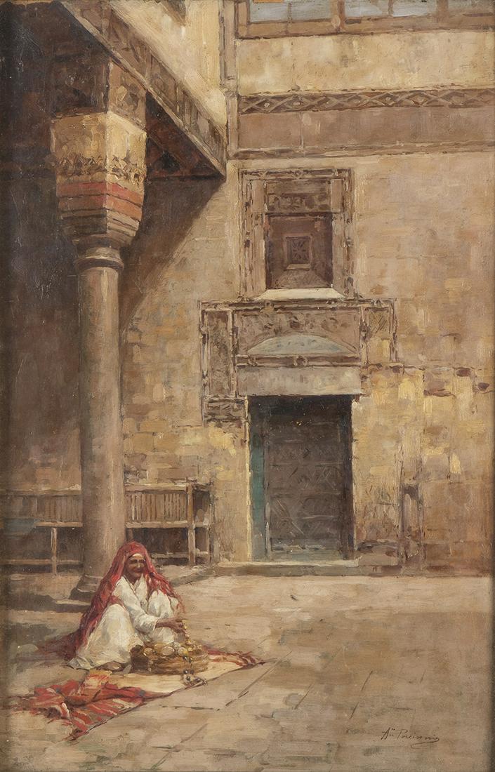ANTONIO PICCINNI (Trani, 1846 - Rome, 1920) : Oriental courtyard (1 of 1)