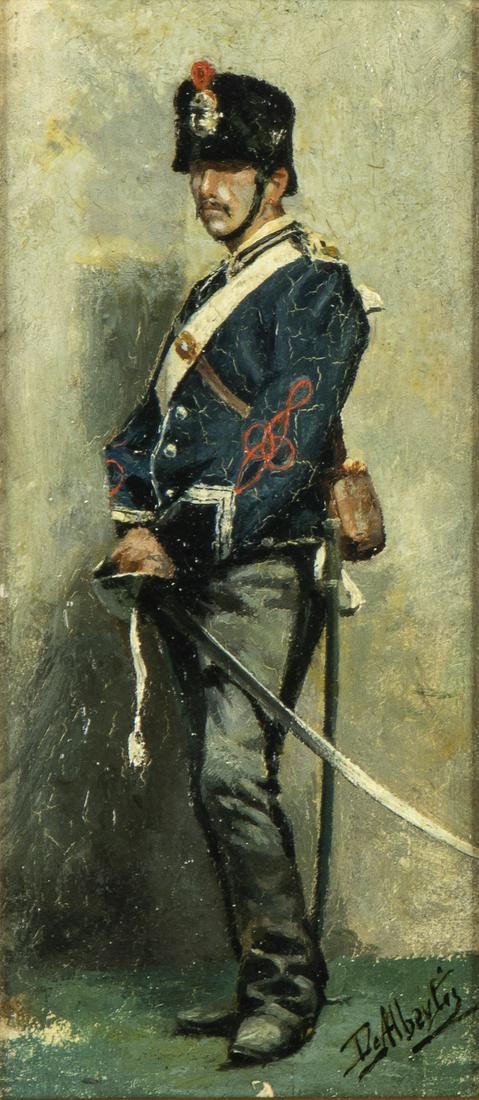 SEBASTIANO DE ALBERTIS (Milan, 1828 - 1897): Piedmontese soldier (1 of 1)