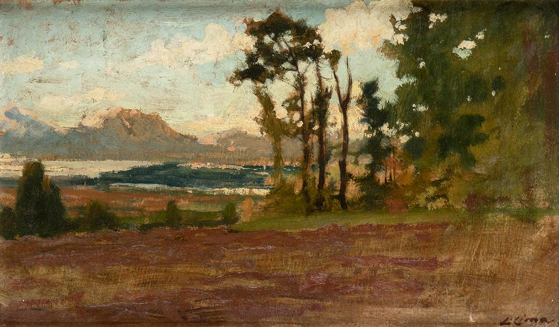 LUIGI CIMA (Mel, 1860 - 1944): Wooded landscape (1 of 1)