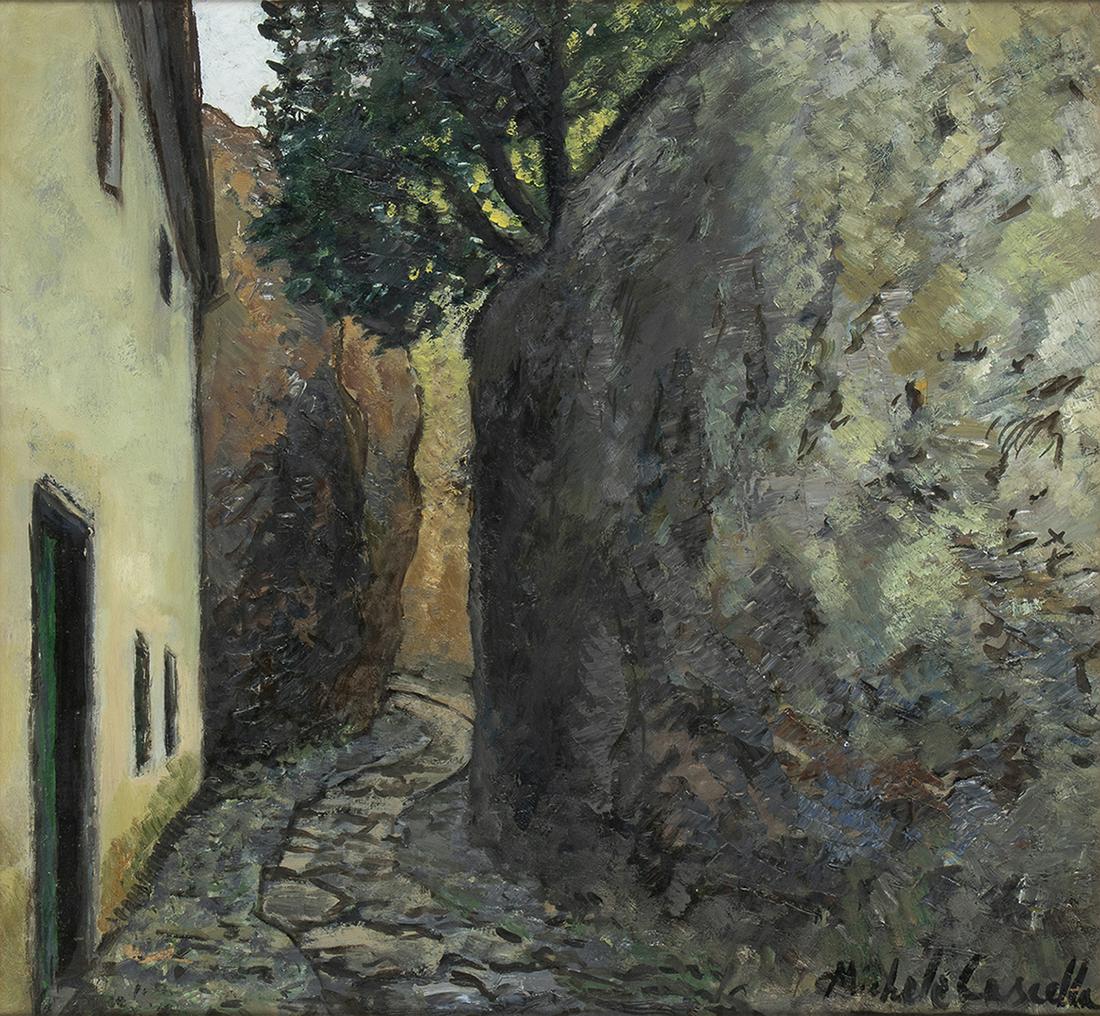 MICHELE CASCELLA (Ortona, 1892 - Milan,  1989) : Village alleyway (1 of 1)