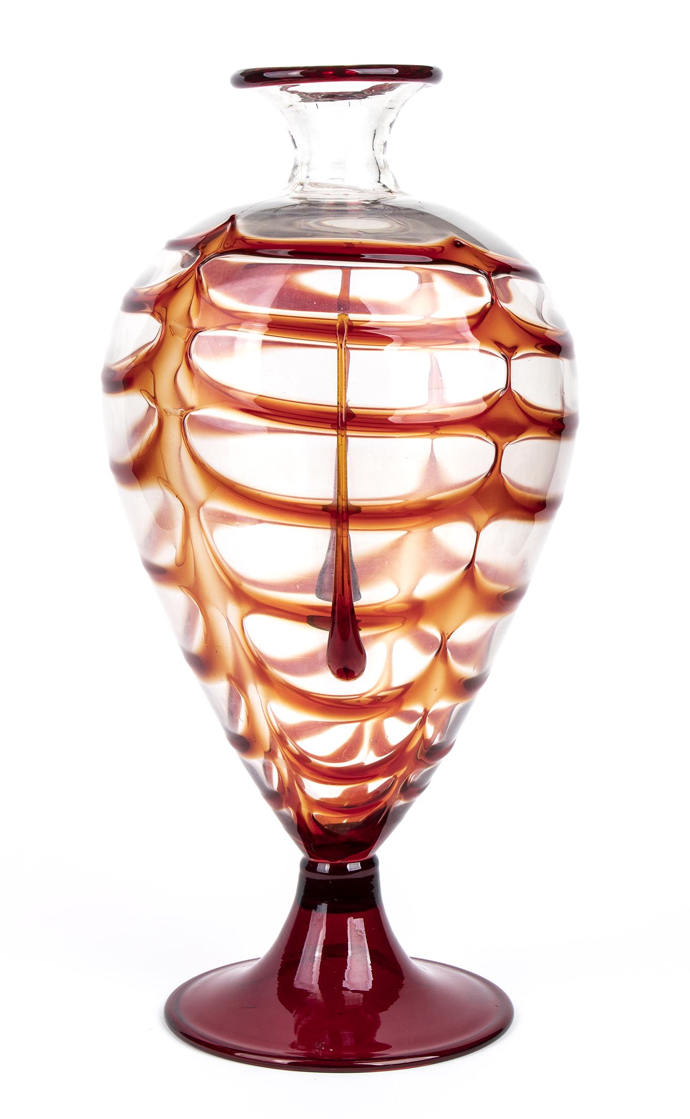 FRATELLI TOSO: Veronese vase with red phenicio decorations, Venice 1930 (1 of 1)