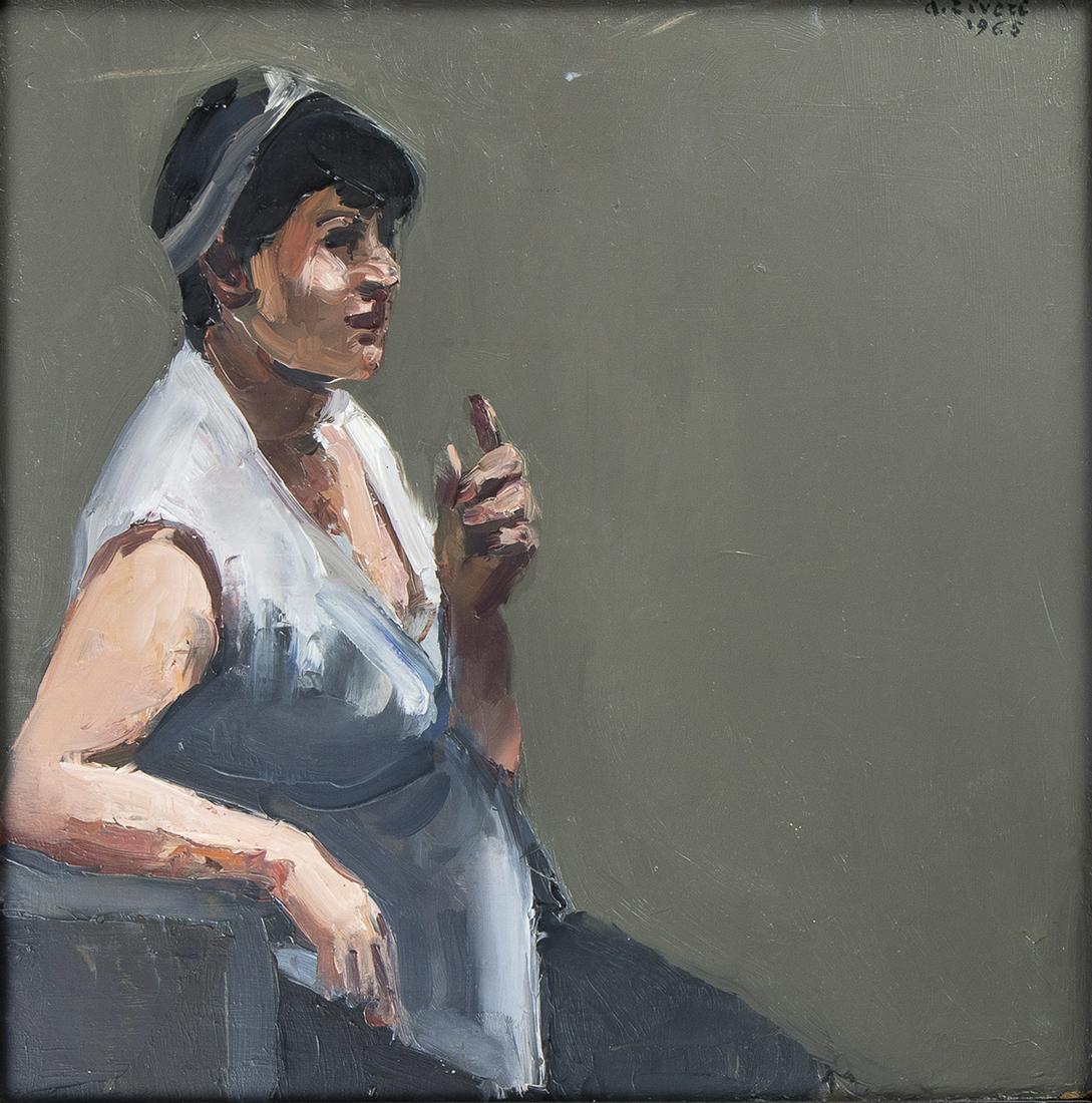 ALBERTO ZIVERI (Rome, 1908 - 1990) : Woman portrait, 1965 (1 of 1)