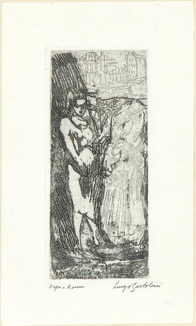 LUIGI BARTOLINI (Cupramontana, 1892 - Rome, 1963): Negri a Roma (1 of 1)
