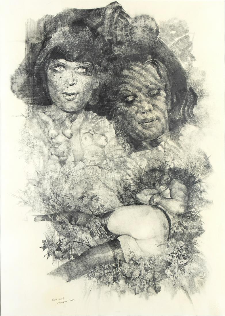 RENZO VESPIGNANI (Rome, 1924 - 2001): Women portraits, 1983 (1 of 1)