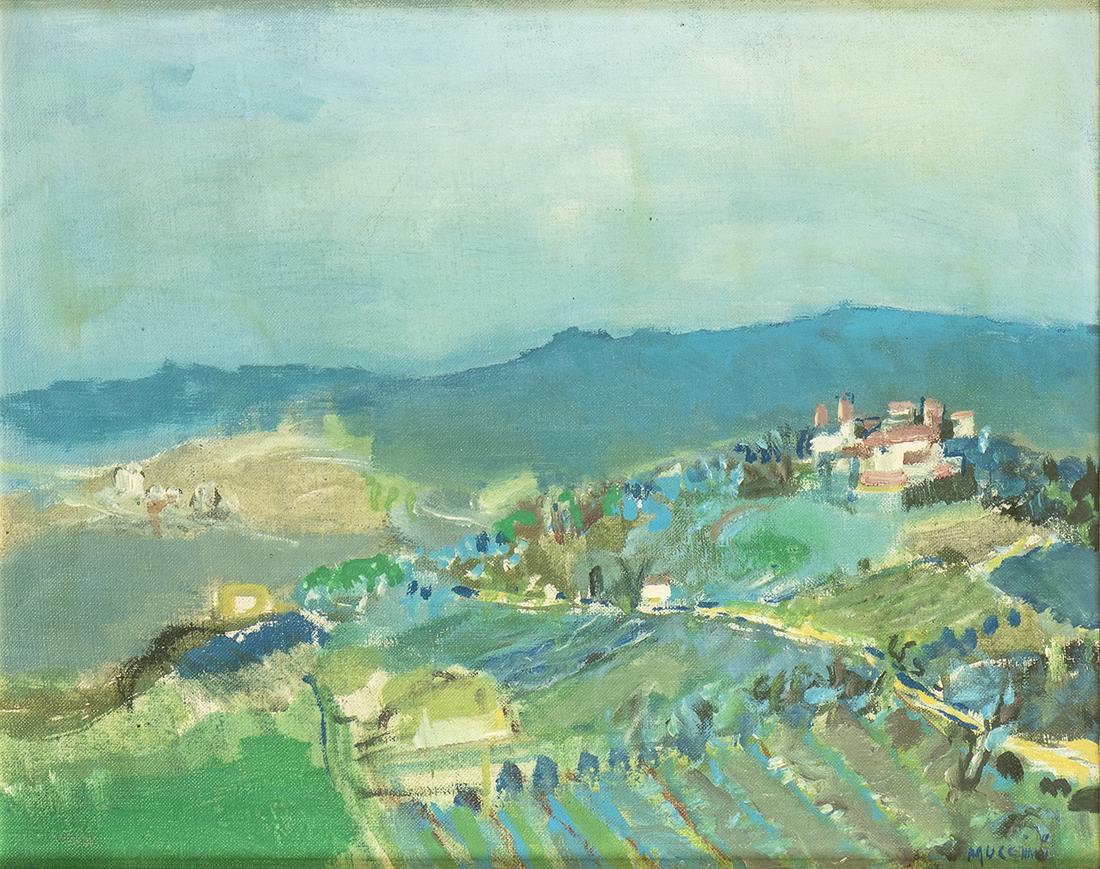 MARCELLO MUCCINI (Rome, 1926 - 1978): Hilly landscape (1 of 1)