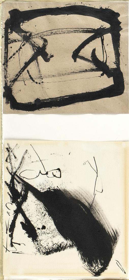 ANTONI TÃ€PIES (Barcelona, 1923 - 2012): Lot composed by two drawings (1 of 1)