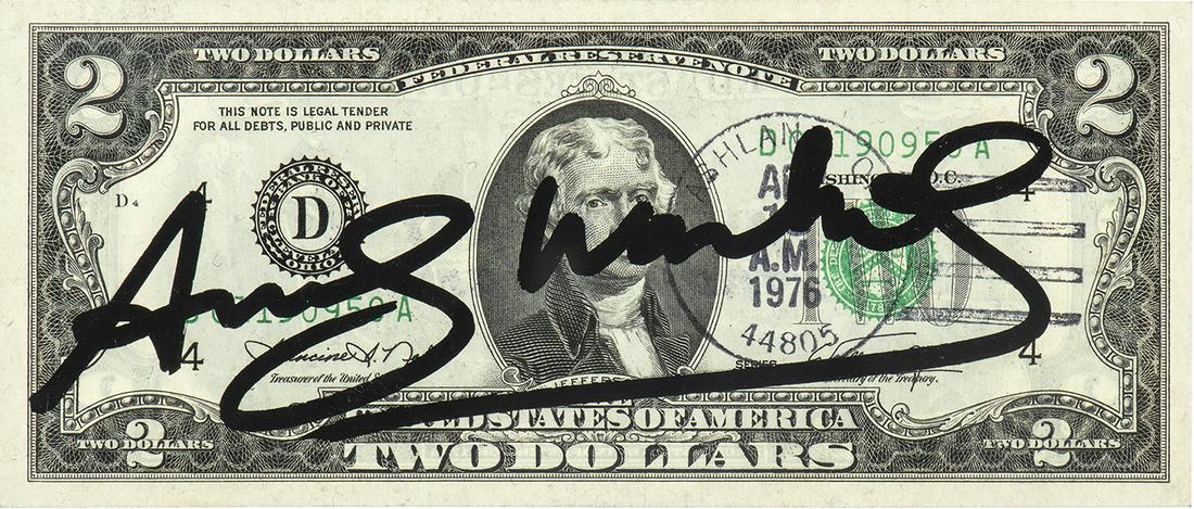 ANDY WARHOL (Pittsburgh, 1928 - New York, 1987) : 2 dollars (Thomas Jefferson) (1 of 1)
