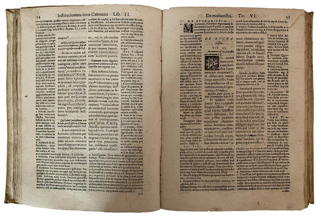 JOHANNES PAULUS LANCELOTTUS: Instituitioines Iuris Canonici, Lyon, Apud Guliel. Rovillium, 1584 (1 of 3)