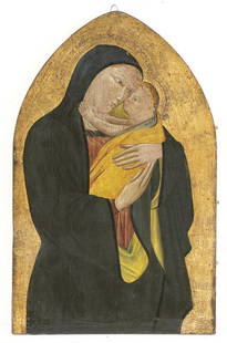 IN THE MANNER OF GIOVANNI DEL BIONDO: Virgin and Child Tempera on panel, cm. 85x54.