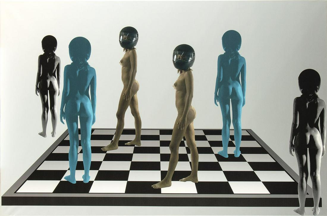 VINCENZO CECCATO (1943 - 2021): Scacchiera, 2007: VINCENZO CECCATO (1943 - 2021) Scacchiera, 2007 Inkjet on canvas, 125 x 190 cm Certificate of authenticity signed by artist's sons Excellent conditions