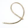 Flexible yellow gold snake-shaped necklace