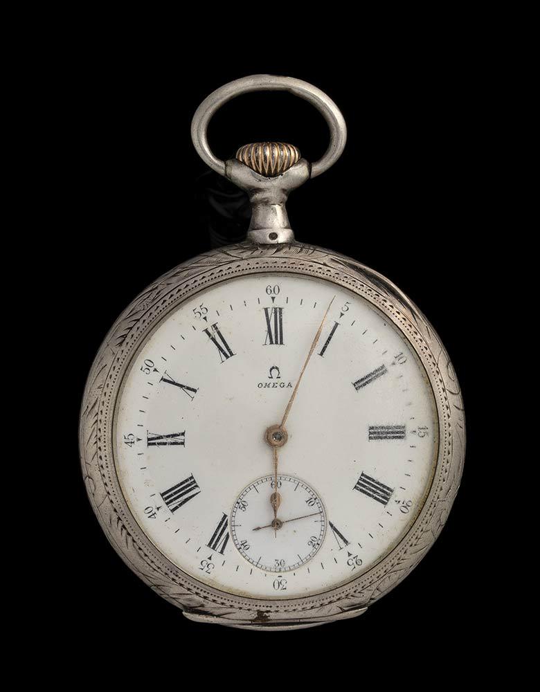 OMEGA: silver pocket watch (1 of 6)