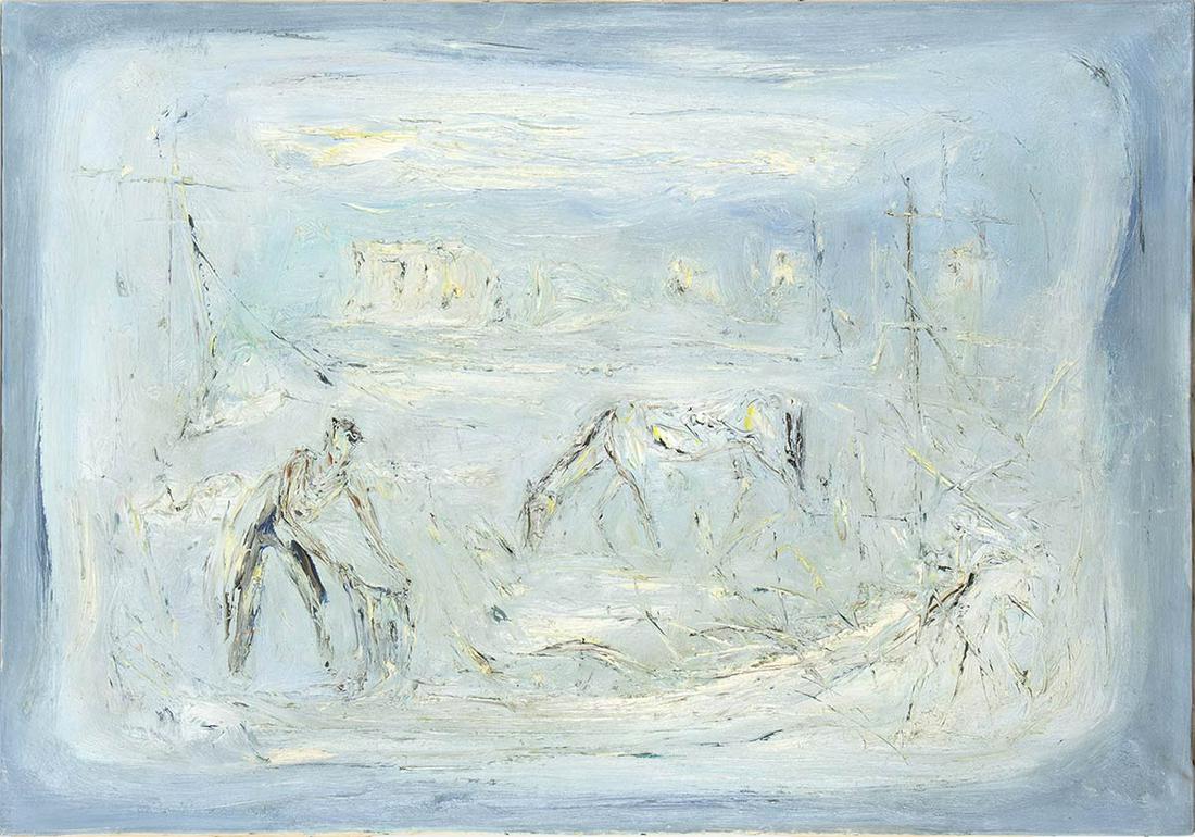 GIOVANNI STRADONE (Nola, 1911 - Rome, 1981): Periferia all'alba, 1951 (1 of 1)